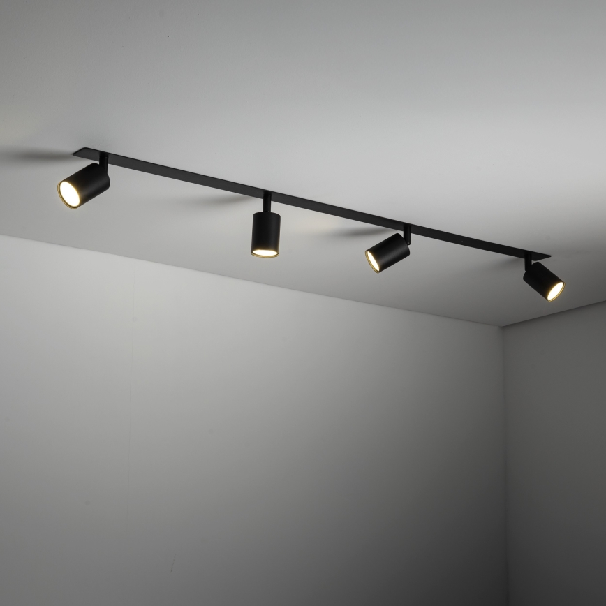 Foco de encastrar NEX 4xGU10/10W/230V preto