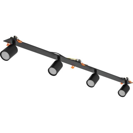 Foco de encastrar NEX 4xGU10/10W/230V preto