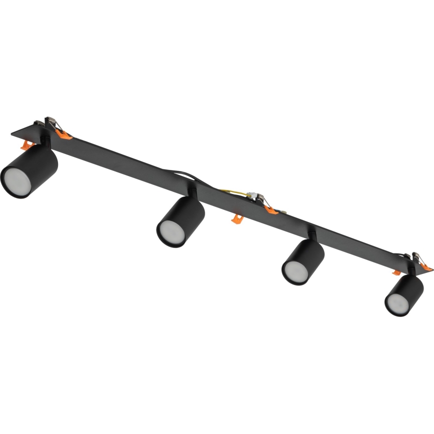 Foco de encastrar NEX 4xGU10/10W/230V preto