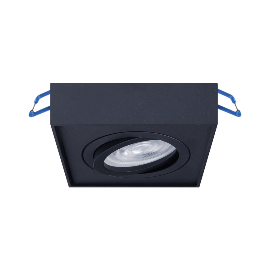 Foco de encastrar NUSA 1xGU5,3/MR16/50W/12V angular preto