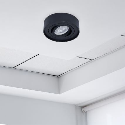 Foco de encastrar NUSA 1xGU5,3/MR16/50W/12V redondo preto