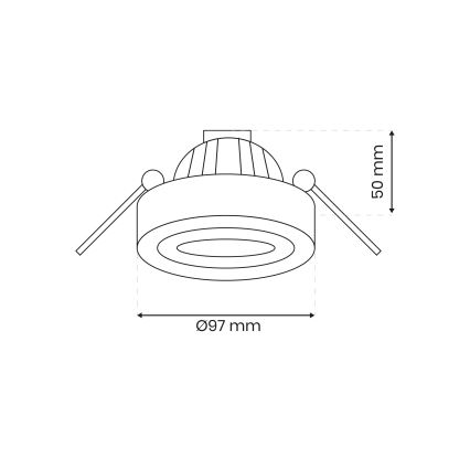 Foco de encastrar NUSA 1xGU5,3/MR16/50W/12V redondo preto