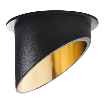 Foco de encastrar SPAG GU10/35W preto/dourado