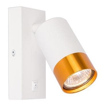 Foco de parede 1xGU10/35W/230V branco/dourado
