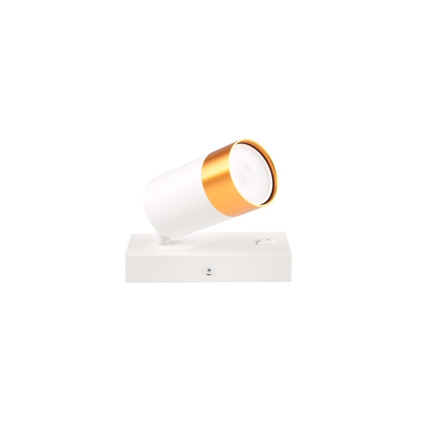 Foco de parede 1xGU10/35W/230V branco/dourado