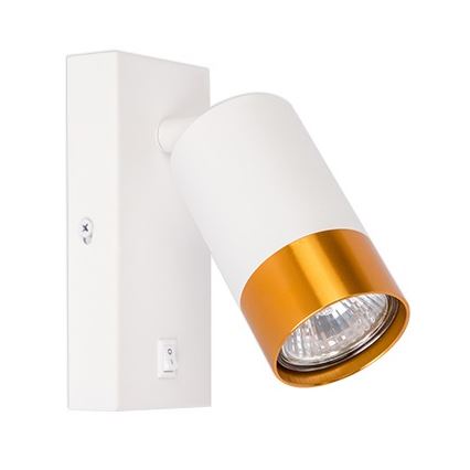 Foco de parede 1xGU10/35W/230V branco/dourado