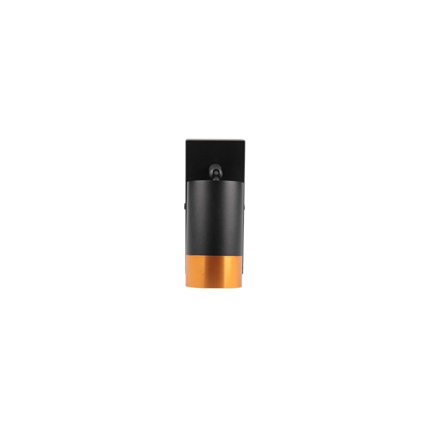 Foco de parede 1xGU10/35W/230V preto/dourada