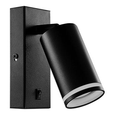 Foco de parede 1xGU10/35W/230V preto
