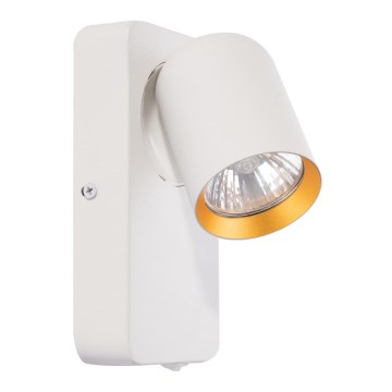 Foco de parede ANDY 1xGU10/8W/230V branco/dourada