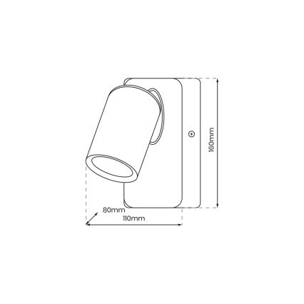 Foco de parede ANDY 1xGU10/8W/230V branco/dourada