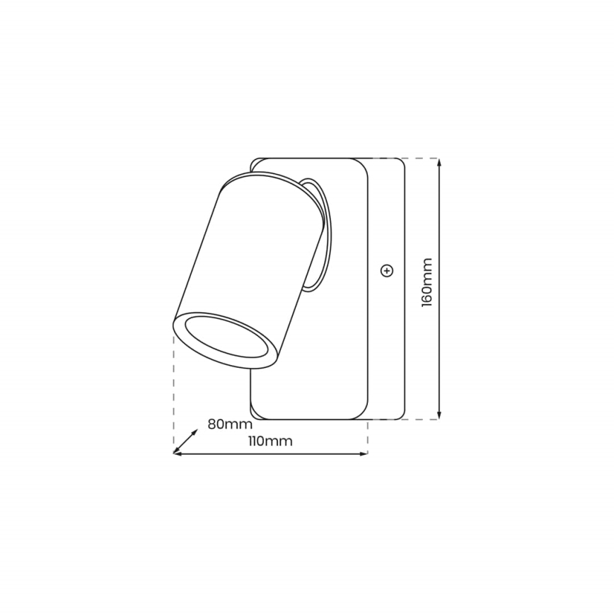 Foco de parede ANDY 1xGU10/8W/230V branco/dourada