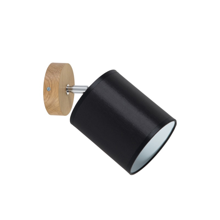 Foco de parede APRILLIA 1xE27/25W/230V carvalho preto