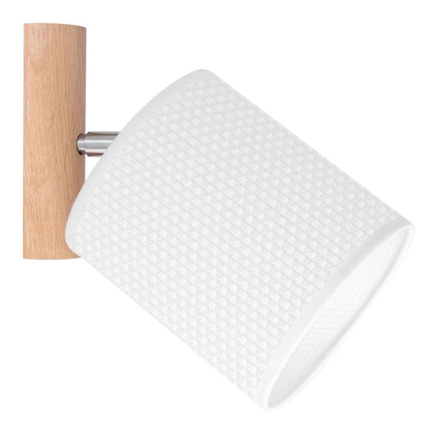 Foco de parede BENITA 1xE27/25W/230V branco/carvalho