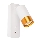 Foco de parede com carregador USB 1xGU10/35W/230V branco/dourado