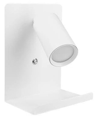 Foco de parede com prateleira e entrada USB 1xGU10/35W/230V branco