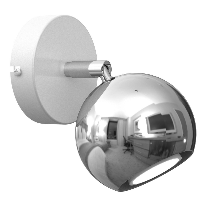 Foco de parede COMET 1xGU10/8W/230V branco/cromado brilhante