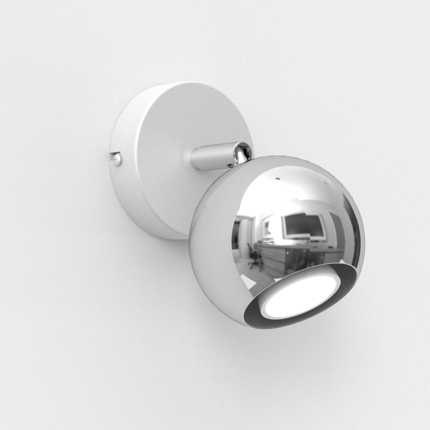 Foco de parede COMET 1xGU10/8W/230V branco/cromado brilhante
