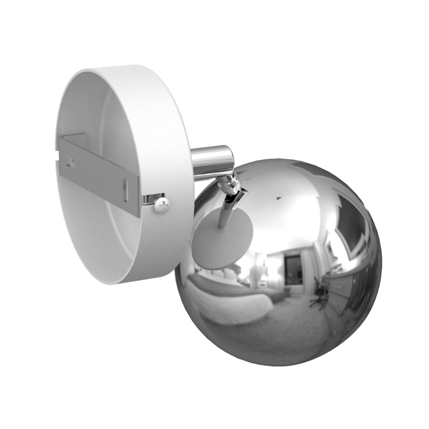 Foco de parede COMET 1xGU10/8W/230V branco/cromado brilhante