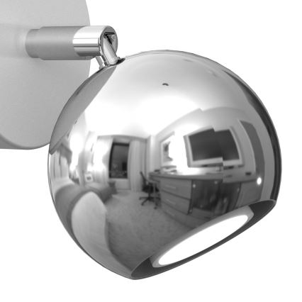 Foco de parede COMET 1xGU10/8W/230V branco/cromado brilhante