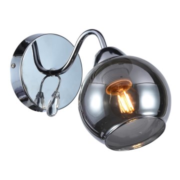 Foco de parede CONNOR 1xE27/15W/230V cromado brilhante/cinzento