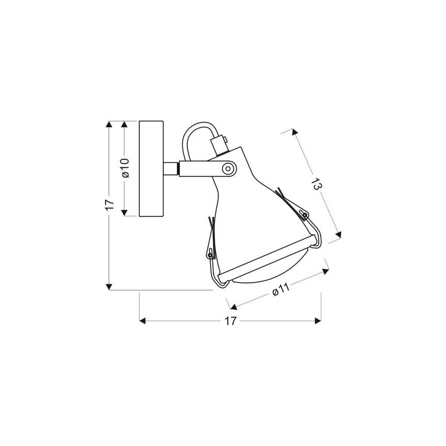 Foco de parede CRODO 1xE14/40W/230V