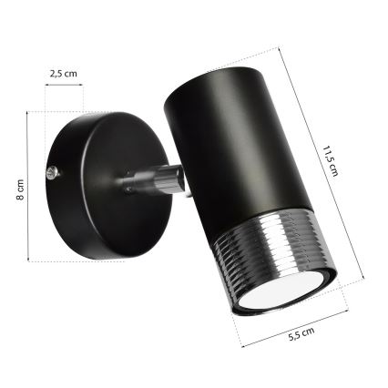 Foco de parede DANI 1xGU10/8W/230V