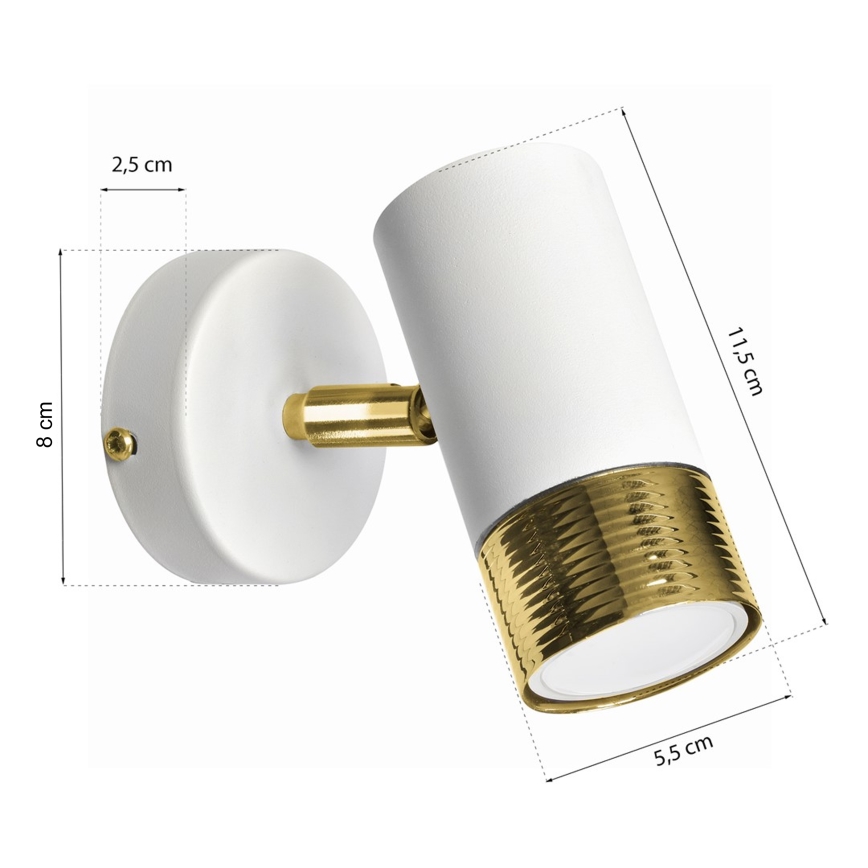 Foco de parede DANI 1xGU10/8W/230V