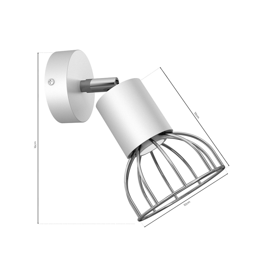 Foco de parede DANTE 1xGU10/25W/230V branco/cromado brilhante