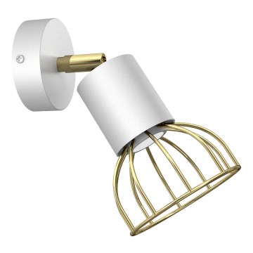 Foco de parede DANTE 1xGU10/25W/230V branco/dourado