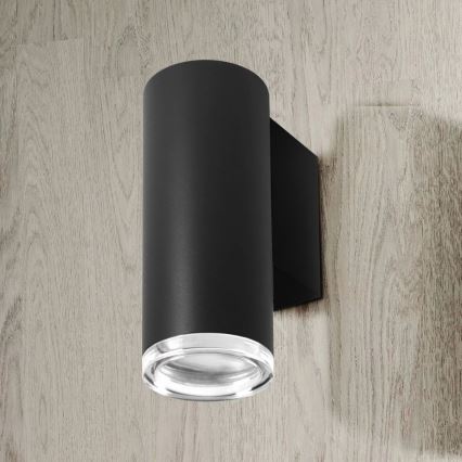Foco de parede de casa de banho TURYN 1xGU10/10W/230V IP44 preto