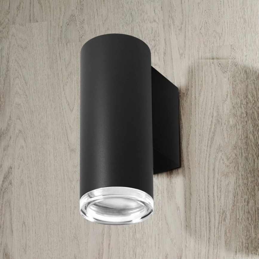 Foco de parede de casa de banho TURYN 1xGU10/10W/230V IP44 preto