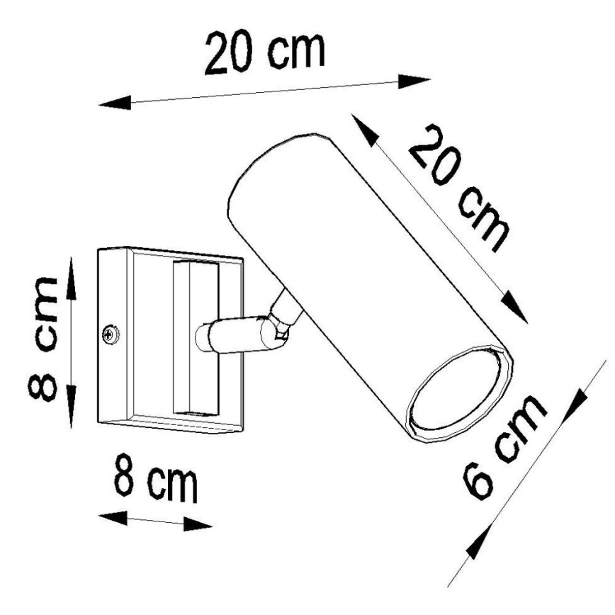 Foco de parede DIREZIONE 1xGU10/40W/230V branco