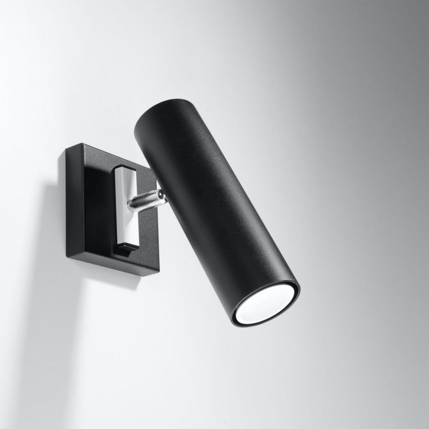Foco de parede DIREZIONE 1xGU10/40W/230V preto