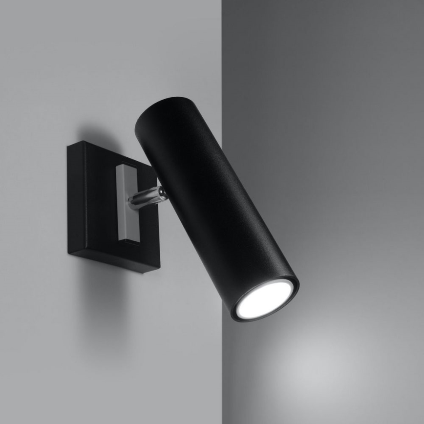 Foco de parede DIREZIONE 1xGU10/40W/230V preto