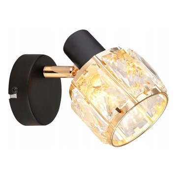 Foco de parede DUBAI 1xE14/40W/230V preto/dourado