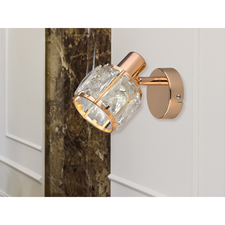 Foco de parede DUBAI 1xE14/40W/230V Rosa dourado