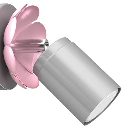 Foco de parede FLOR 1xGU10/8W/230V cromado mate