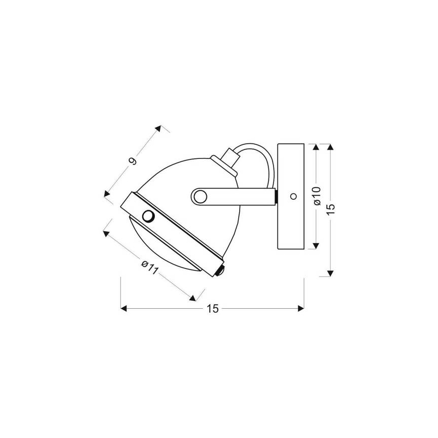 Foco de parede FRODO 1xGU10/40W/230V