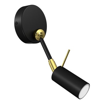 Foco de parede IRIS 1xGU10/MR11/40W/230V preto/dourado