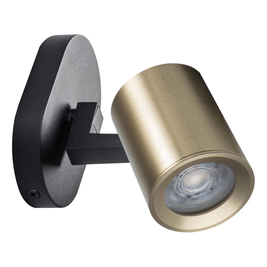 Foco de parede LAURIN 1xGU10/10W/230V latão/preto