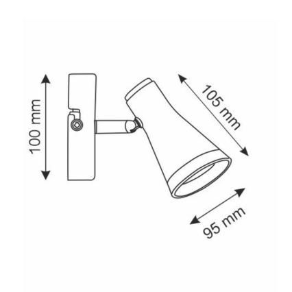 Foco de parede LED BERG LED/4,2W/230V preto