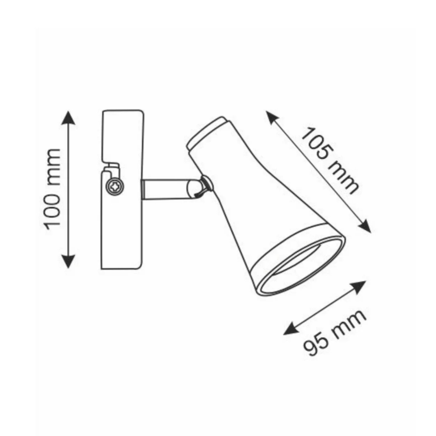 Foco de parede LED BERG LED/4,2W/230V preto
