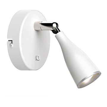 Foco de parede LED com interruptor LED/4,5W/230V 3000K branco