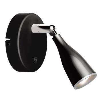 Foco de parede LED com interruptor LED/4,5W/230V 4000K preto
