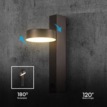 Foco de parede LED com porta USB LED/8W/230V 3000K
