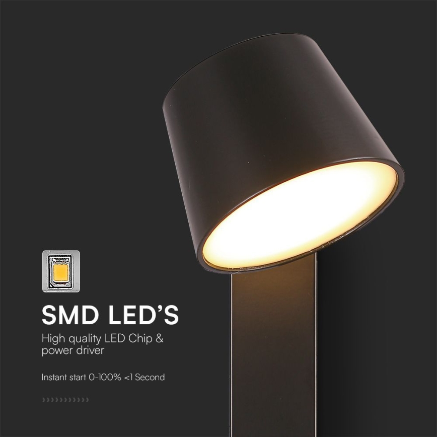 Foco de parede LED com porta USB LED/8W/230V 3000K