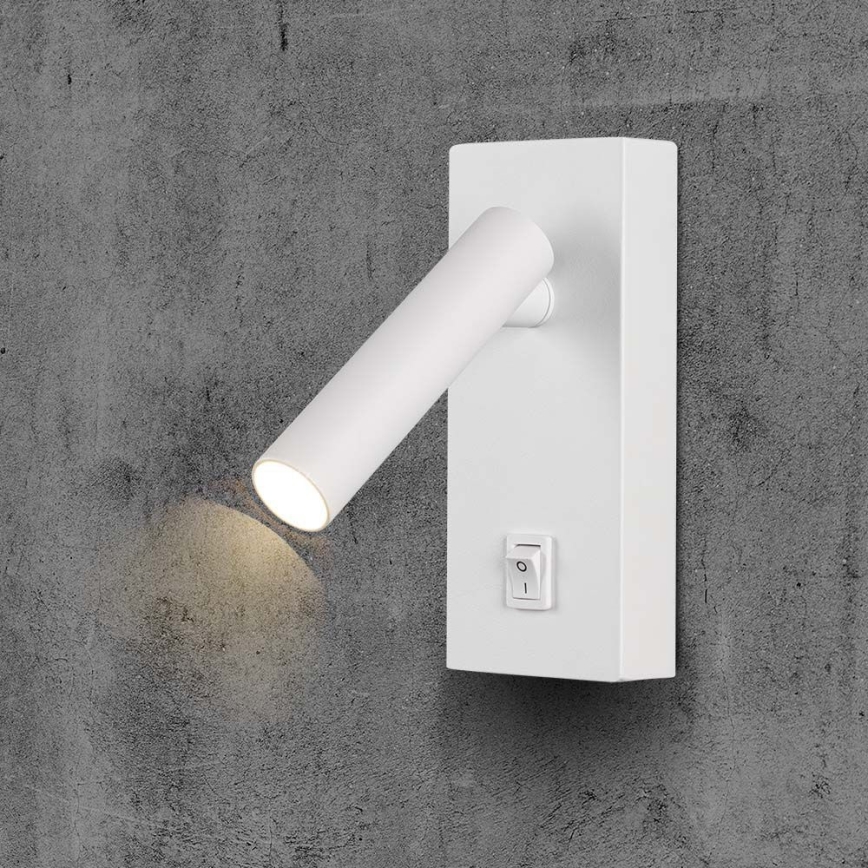 Foco de parede LED com interruptor LED/2W/230V 3000K branco