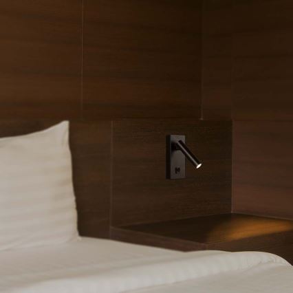 Foco de parede LED LED/2W/230V 4000K preto