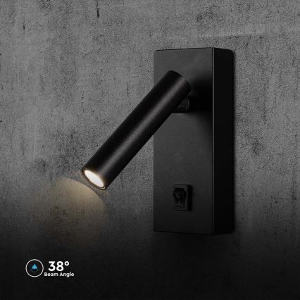 Foco de parede LED LED/2W/230V 4000K preto