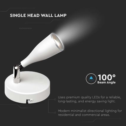 Foco de parede LED LED/4,5W/230V 4000K branco